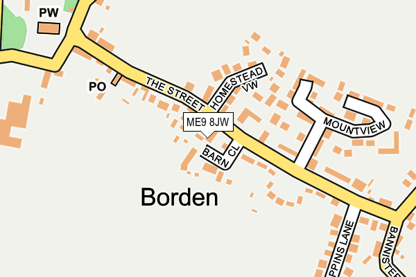 ME9 8JW map - OS OpenMap – Local (Ordnance Survey) ME9 8JW map - OS OpenMap – Local (Ordnance Survey)