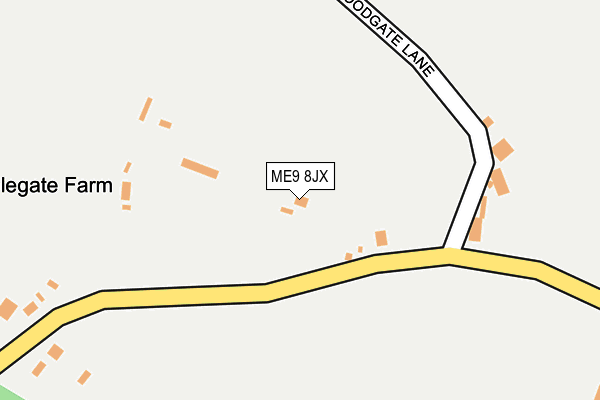 ME9 8JX map - OS OpenMap – Local (Ordnance Survey) ME9 8JX map - OS OpenMap – Local (Ordnance Survey)