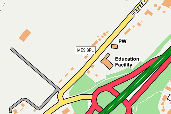 ME9 8PL map - OS OpenMap – Local (Ordnance Survey) ME9 8PL map - OS OpenMap – Local (Ordnance Survey)