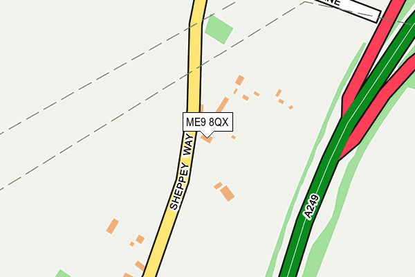 ME9 8QX map - OS OpenMap – Local (Ordnance Survey) ME9 8QX map - OS OpenMap – Local (Ordnance Survey)