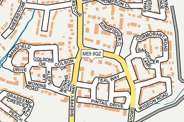 ME9 8QZ map - OS OpenMap – Local (Ordnance Survey) ME9 8QZ map - OS OpenMap – Local (Ordnance Survey)