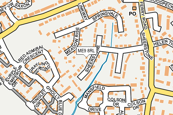ME9 8RL map - OS OpenMap – Local (Ordnance Survey) ME9 8RL map - OS OpenMap – Local (Ordnance Survey)