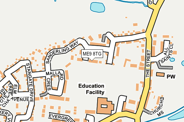 ME9 8TG map - OS OpenMap – Local (Ordnance Survey) ME9 8TG map - OS OpenMap – Local (Ordnance Survey)