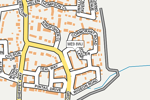 ME9 8WJ map - OS OpenMap – Local (Ordnance Survey) ME9 8WJ map - OS OpenMap – Local (Ordnance Survey)