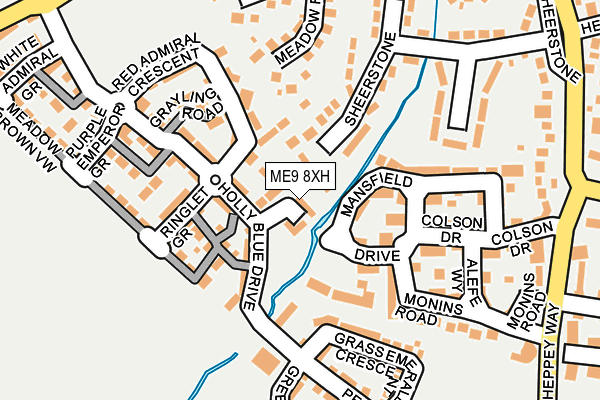 ME9 8XH map - OS OpenMap – Local (Ordnance Survey) ME9 8XH map - OS OpenMap – Local (Ordnance Survey)
