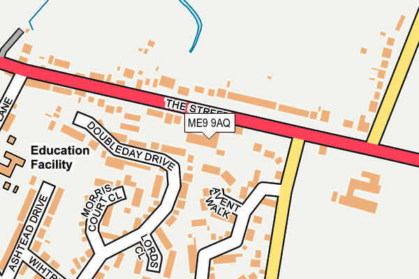 ME9 9AQ map - OS OpenMap – Local (Ordnance Survey) ME9 9AQ map - OS OpenMap – Local (Ordnance Survey)