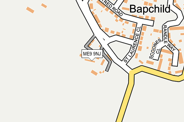 ME9 9NJ map - OS OpenMap – Local (Ordnance Survey) ME9 9NJ map - OS OpenMap – Local (Ordnance Survey)