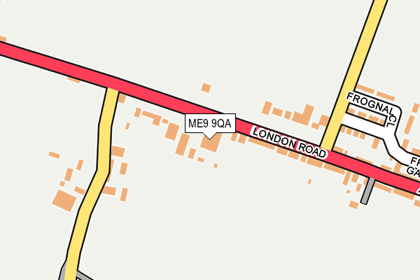 ME9 9QA map - OS OpenMap – Local (Ordnance Survey) ME9 9QA map - OS OpenMap – Local (Ordnance Survey)