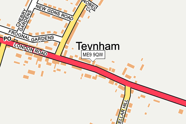 ME9 9QW map - OS OpenMap – Local (Ordnance Survey) ME9 9QW map - OS OpenMap – Local (Ordnance Survey)