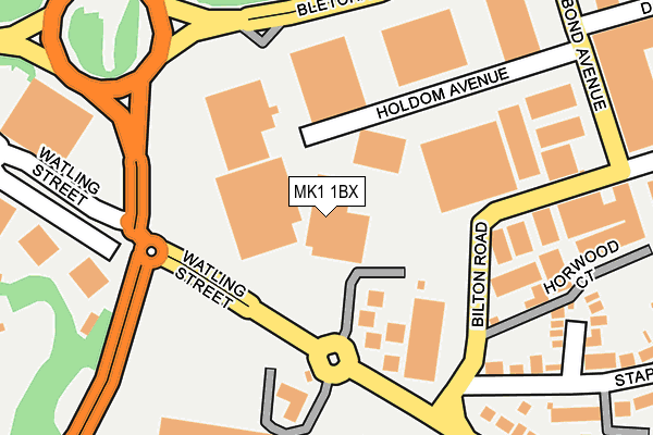 MK1 1BX map - OS OpenMap – Local (Ordnance Survey) MK1 1BX map - OS OpenMap – Local (Ordnance Survey)