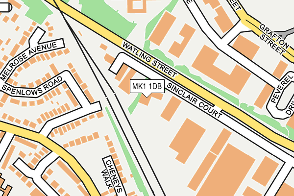 MK1 1DB map - OS OpenMap – Local (Ordnance Survey) MK1 1DB map - OS OpenMap – Local (Ordnance Survey)