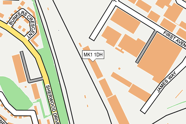MK1 1DH map - OS OpenMap – Local (Ordnance Survey) MK1 1DH map - OS OpenMap – Local (Ordnance Survey)