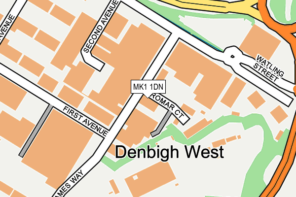 MK1 1DN map - OS OpenMap – Local (Ordnance Survey) MK1 1DN map - OS OpenMap – Local (Ordnance Survey)