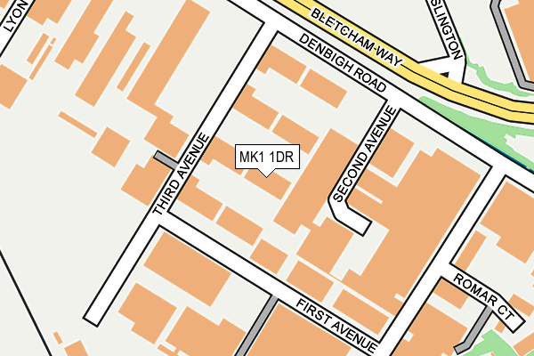 MK1 1DR map - OS OpenMap – Local (Ordnance Survey) MK1 1DR map - OS OpenMap – Local (Ordnance Survey)