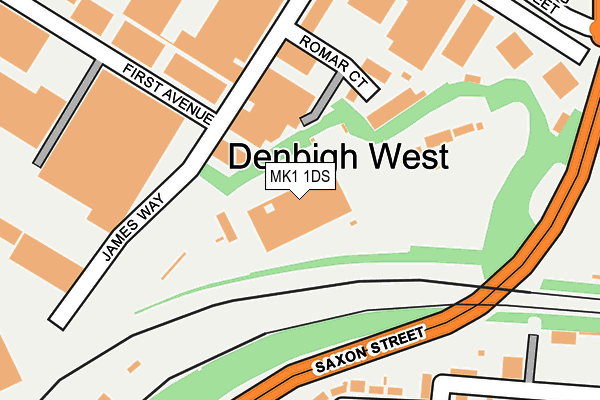 MK1 1DS map - OS OpenMap – Local (Ordnance Survey) MK1 1DS map - OS OpenMap – Local (Ordnance Survey)