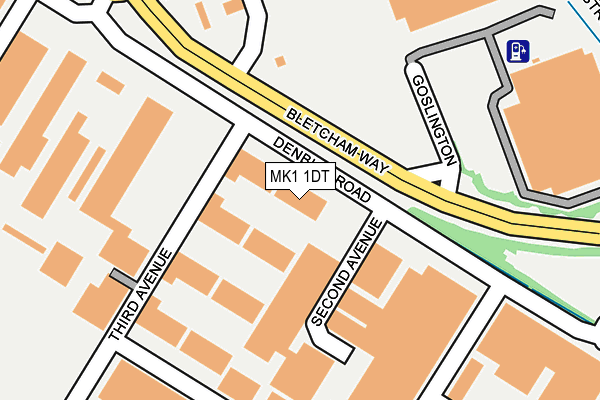 MK1 1DT map - OS OpenMap – Local (Ordnance Survey) MK1 1DT map - OS OpenMap – Local (Ordnance Survey)