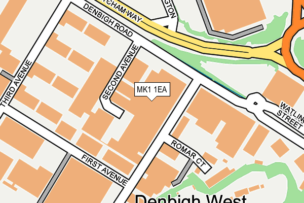 MK1 1EA map - OS OpenMap – Local (Ordnance Survey) MK1 1EA map - OS OpenMap – Local (Ordnance Survey)