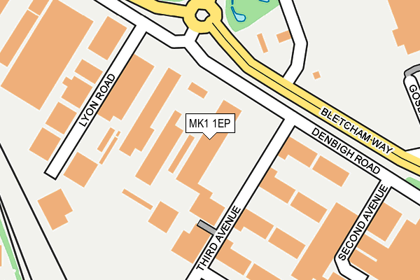 MK1 1EP map - OS OpenMap – Local (Ordnance Survey) MK1 1EP map - OS OpenMap – Local (Ordnance Survey)