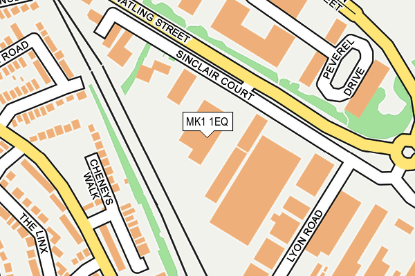 MK1 1EQ map - OS OpenMap – Local (Ordnance Survey) MK1 1EQ map - OS OpenMap – Local (Ordnance Survey)