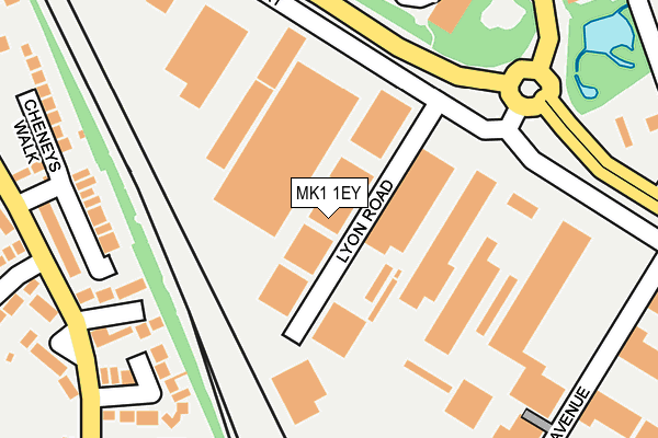 MK1 1EY map - OS OpenMap – Local (Ordnance Survey) MK1 1EY map - OS OpenMap – Local (Ordnance Survey)