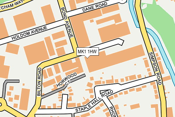 MK1 1HW map - OS OpenMap – Local (Ordnance Survey) MK1 1HW map - OS OpenMap – Local (Ordnance Survey)