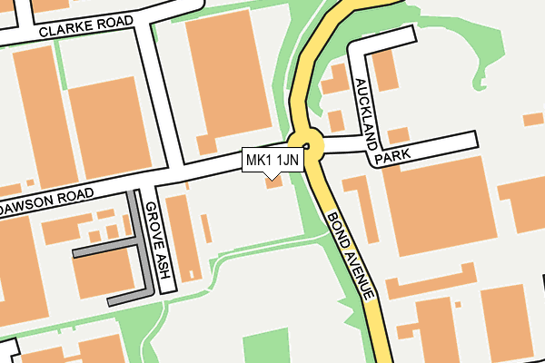 MK1 1JN map - OS OpenMap – Local (Ordnance Survey) MK1 1JN map - OS OpenMap – Local (Ordnance Survey)