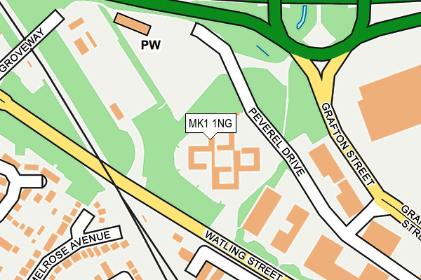 MK1 1NG map - OS OpenMap – Local (Ordnance Survey) MK1 1NG map - OS OpenMap – Local (Ordnance Survey)