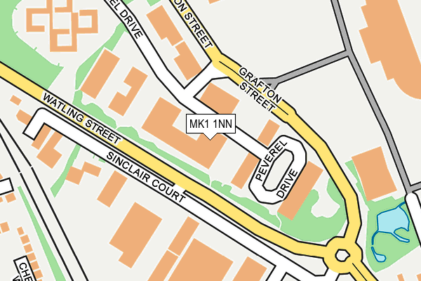 MK1 1NN map - OS OpenMap – Local (Ordnance Survey) MK1 1NN map - OS OpenMap – Local (Ordnance Survey)