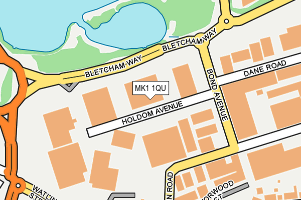 MK1 1QU map - OS OpenMap – Local (Ordnance Survey) MK1 1QU map - OS OpenMap – Local (Ordnance Survey)