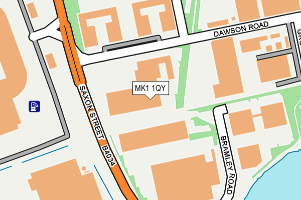 MK1 1QY map - OS OpenMap – Local (Ordnance Survey) MK1 1QY map - OS OpenMap – Local (Ordnance Survey)