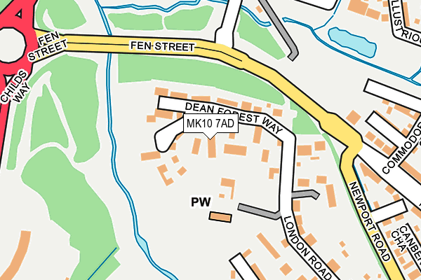 MK10 7AD map - OS OpenMap – Local (Ordnance Survey) MK10 7AD map - OS OpenMap – Local (Ordnance Survey)