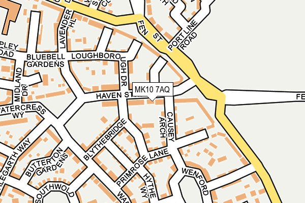 MK10 7AQ map - OS OpenMap – Local (Ordnance Survey) MK10 7AQ map - OS OpenMap – Local (Ordnance Survey)