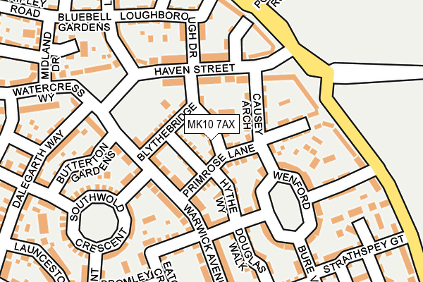 MK10 7AX map - OS OpenMap – Local (Ordnance Survey) MK10 7AX map - OS OpenMap – Local (Ordnance Survey)