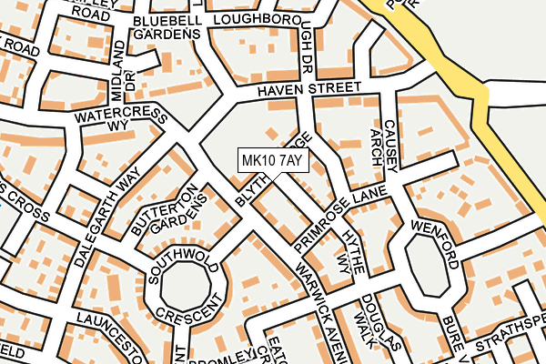 MK10 7AY map - OS OpenMap – Local (Ordnance Survey) MK10 7AY map - OS OpenMap – Local (Ordnance Survey)