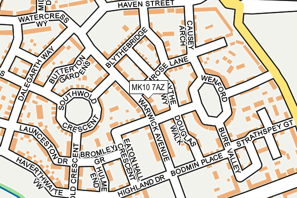 MK10 7AZ map - OS OpenMap – Local (Ordnance Survey) MK10 7AZ map - OS OpenMap – Local (Ordnance Survey)