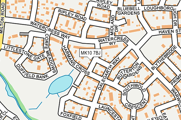 MK10 7BJ map - OS OpenMap – Local (Ordnance Survey) MK10 7BJ map - OS OpenMap – Local (Ordnance Survey)