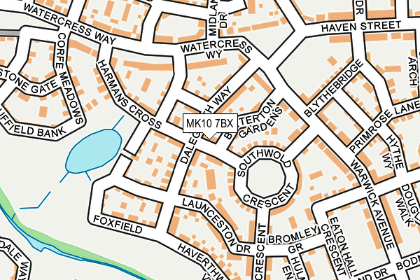 MK10 7BX map - OS OpenMap – Local (Ordnance Survey) MK10 7BX map - OS OpenMap – Local (Ordnance Survey)