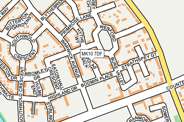 MK10 7DF map - OS OpenMap – Local (Ordnance Survey)