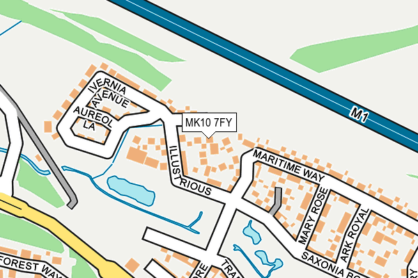 MK10 7FY map - OS OpenMap – Local (Ordnance Survey) MK10 7FY map - OS OpenMap – Local (Ordnance Survey)