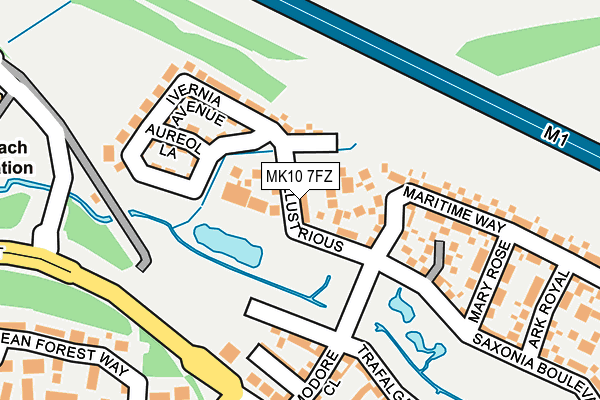 MK10 7FZ map - OS OpenMap – Local (Ordnance Survey) MK10 7FZ map - OS OpenMap – Local (Ordnance Survey)
