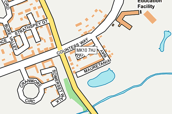 MK10 7HJ map - OS OpenMap – Local (Ordnance Survey) MK10 7HJ map - OS OpenMap – Local (Ordnance Survey)