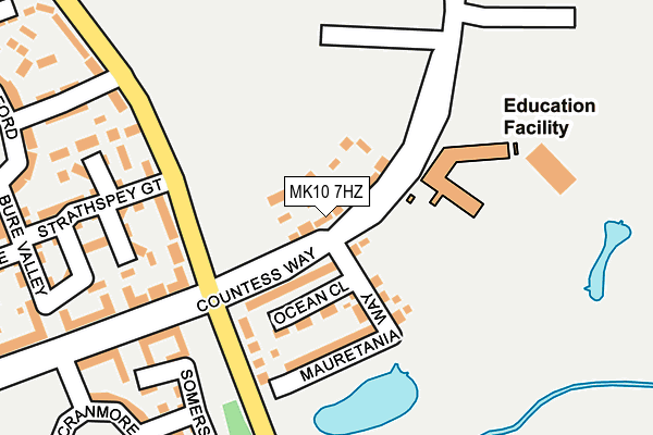 MK10 7HZ map - OS OpenMap – Local (Ordnance Survey) MK10 7HZ map - OS OpenMap – Local (Ordnance Survey)