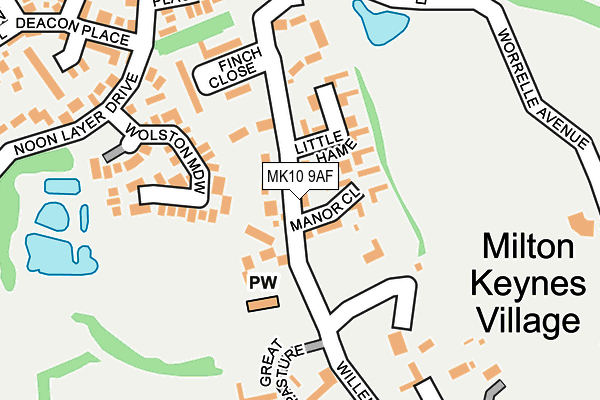 MK10 9AF map - OS OpenMap – Local (Ordnance Survey) MK10 9AF map - OS OpenMap – Local (Ordnance Survey)