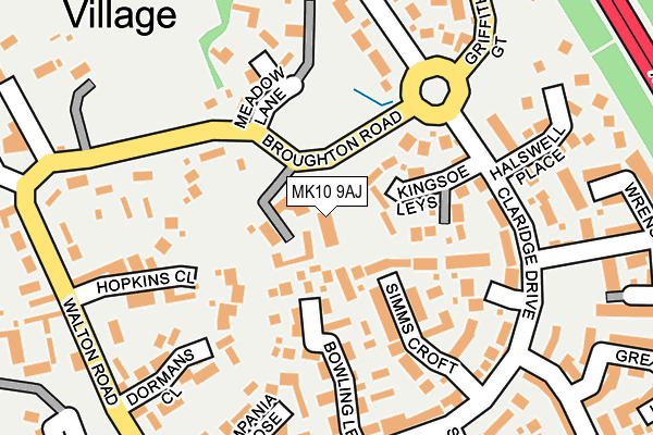 MK10 9AJ map - OS OpenMap – Local (Ordnance Survey) MK10 9AJ map - OS OpenMap – Local (Ordnance Survey)