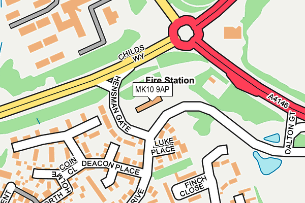 MK10 9AP map - OS OpenMap – Local (Ordnance Survey) MK10 9AP map - OS OpenMap – Local (Ordnance Survey)