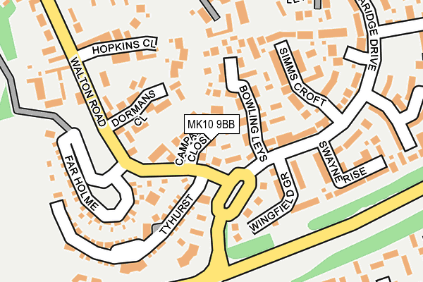 MK10 9BB map - OS OpenMap – Local (Ordnance Survey) MK10 9BB map - OS OpenMap – Local (Ordnance Survey)
