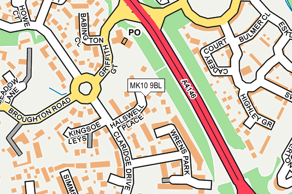 MK10 9BL map - OS OpenMap – Local (Ordnance Survey) MK10 9BL map - OS OpenMap – Local (Ordnance Survey)