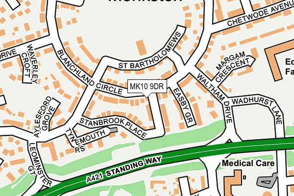 MK10 9DR map - OS OpenMap – Local (Ordnance Survey) MK10 9DR map - OS OpenMap – Local (Ordnance Survey)