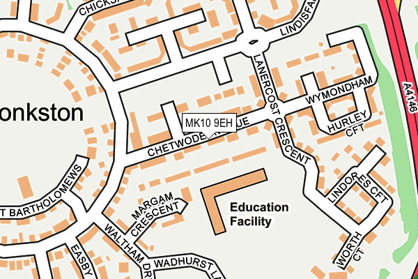 MK10 9EH map - OS OpenMap – Local (Ordnance Survey)