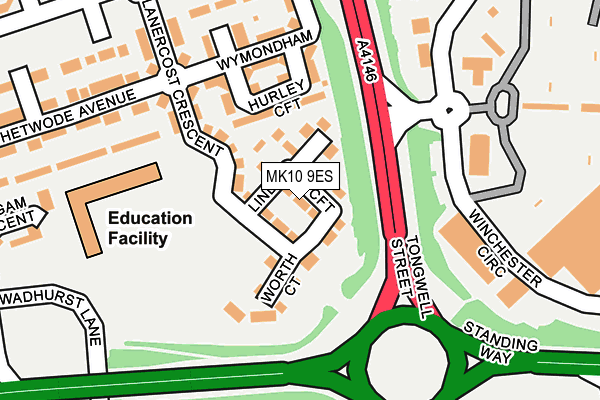 MK10 9ES map - OS OpenMap – Local (Ordnance Survey) MK10 9ES map - OS OpenMap – Local (Ordnance Survey)